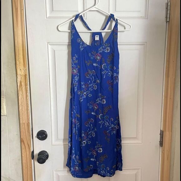 Old Navy Blue Floral Dress Medium - Picture 1 of 5